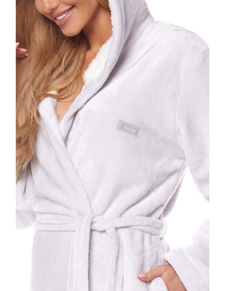 Bathrobe ladies' ciepły short with hood L&L Ole...