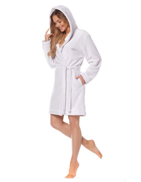 Bathrobe ladies' ciepły short with hood L&L Ole 2125