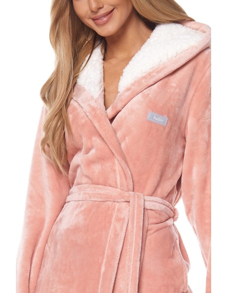 Bathrobe ladies' ciepły short with hood L&L Ole...