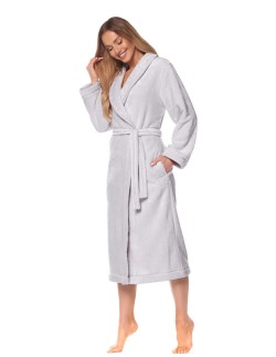 Bathrobe ladies' ciepły long L&L Flower 2123