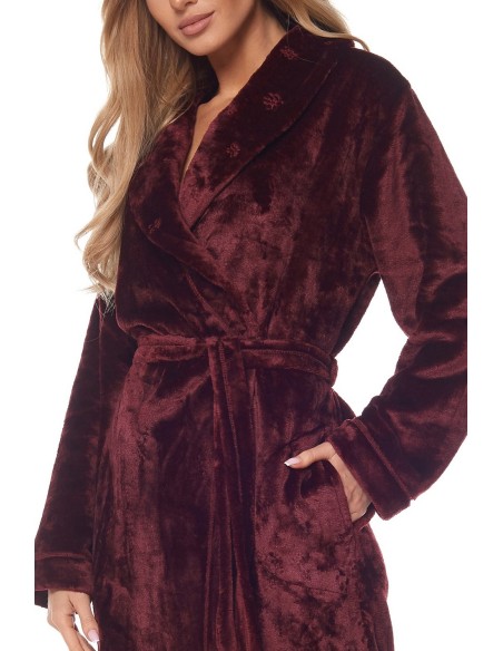 Bathrobe ladies' ciepły long L&L Flower 2123