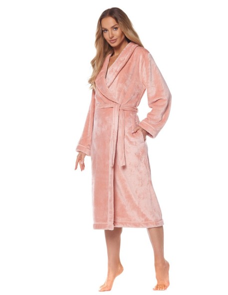 Bathrobe ladies' ciepły long L&L Flower 2123