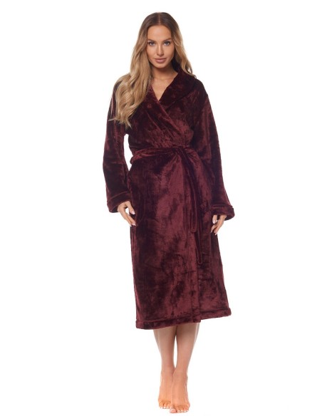 Bathrobe ladies' ciepły long L&L Flower 2123