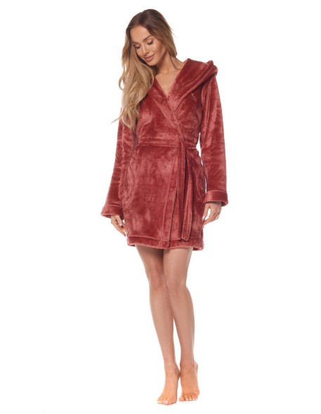 Bathrobe ladies' ciepły short with hood L&L...