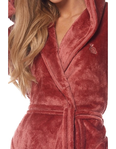 Bathrobe ladies' ciepły short with hood L&L...