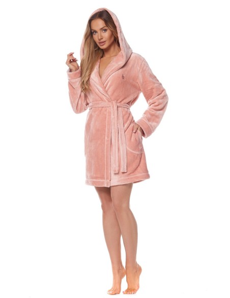 Bathrobe ladies' ciepły short with hood L&L Rabbit 2121