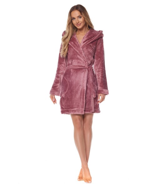 Bathrobe ladies' ciepły short with hood L&L...