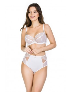Briefs women's high Mediolano Dots white 19057 2