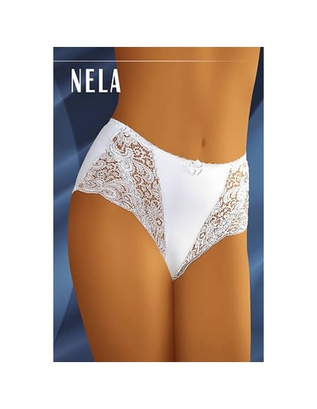 Figi damskie koronkowe Wol-Bar Nela, wysoki stan