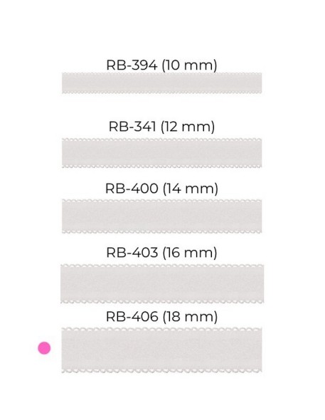 Ramiączka do biustonosza Materiałowe białe 18mm, Julimex rb-406