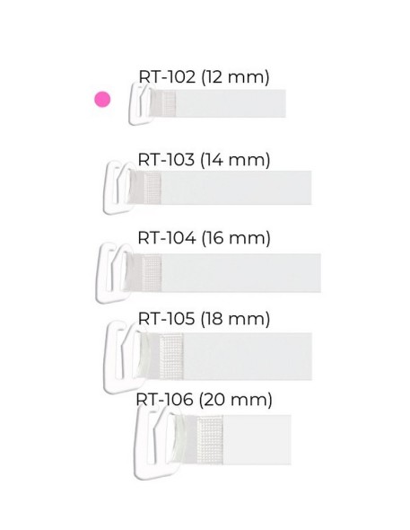 Ramiączka do biustonosza silikonowe transparentne 12mm, Julimex rt-102