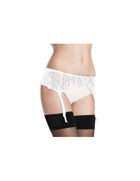 Julimex pas Freesia, elegancki pas do pończoch z delikatnymi zdobieniami