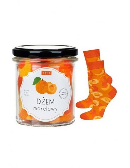 Skarpety w słoiku - dżem morelowy, Soxo