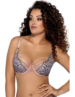 Biustonosz półusztywniany Ava 1927 z delikatną koronką