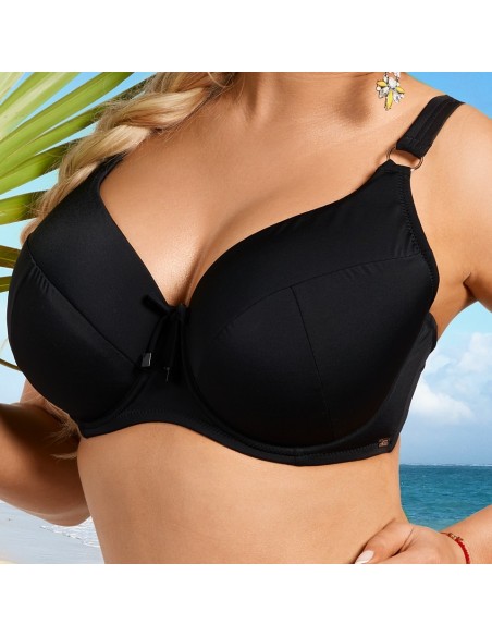 Biustonosz kąpielowy usztywniany Nessa Negra 