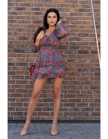 Visteriam dress women's with frills floral...