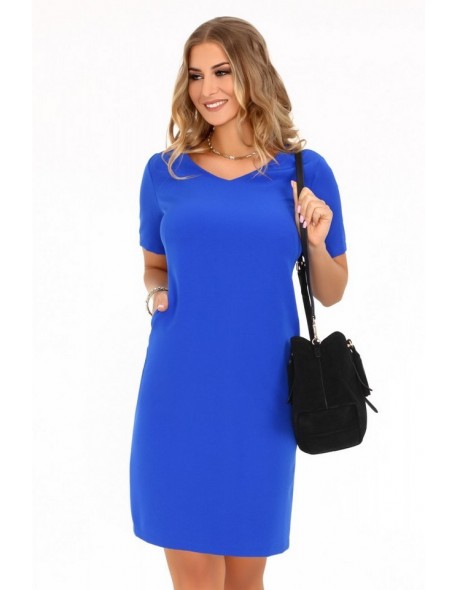 Minar sukienka damska z krótkim rękawem niebieska, Merribel 85476