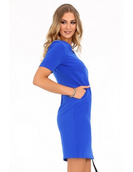 Minar dress women's with short sleeve blue,...