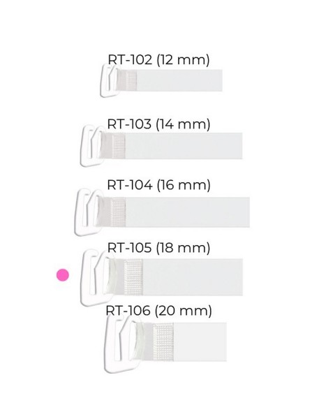 Ramiączka silikonowe  z metalowym zaczepem 18mm...