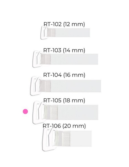Ramiączka silikonowe  z metalowym zaczepem 18mm RT 105, Julimex