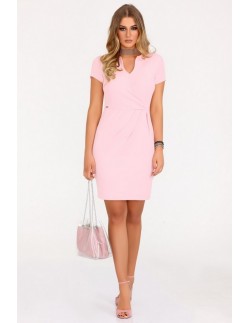 Matiria dress women's with short sleeve pastel pink,... 2