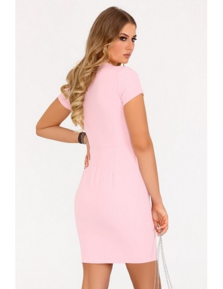 Matiria dress women's with short sleeve pastel pink, Merribel