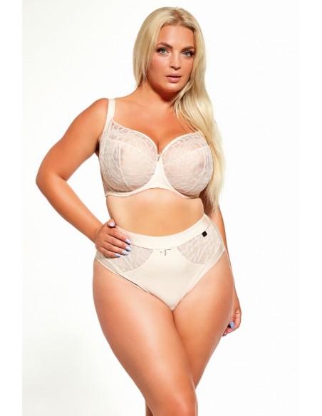 Figi damskie z wysokim stanem Krisline Rosee, koronkowe detale