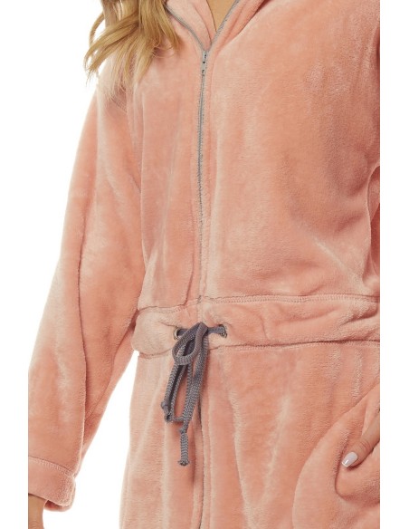 Szlafrok damski ciepły krótki na zamek L&L Patti 2018 