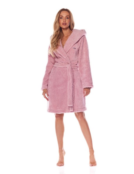 Bathrobe ladies' ciepły short with hood L&L...