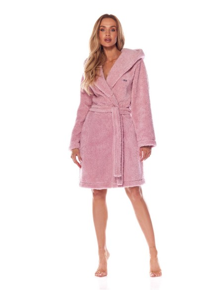 Bathrobe ladies' ciepły short with hood L&L Brandi 2204