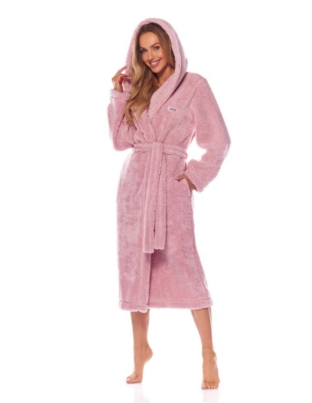 Bathrobe ladies' ciepły long with hood L&L Brandi 2205