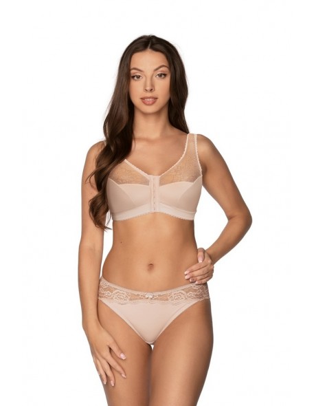 Bra fastened with przodu without underwire soft...