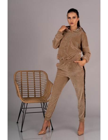 Provocateur dres me damski komplet spodnie bluza camel, Merribel