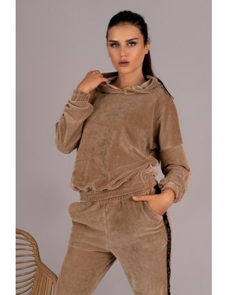 Provocateur tracksuit me ladies' set trousers blouse camel, Merribel