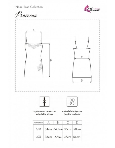 Praveena koszulka nocna czarna, Livia Corsetti...