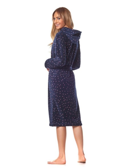 Bathrobe ladies' na zipper with hood L&L ZPPR 9156
