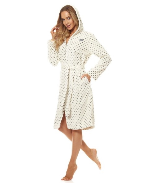 Bathrobe ladies' na zipper with hood L&L ZPPR 9156