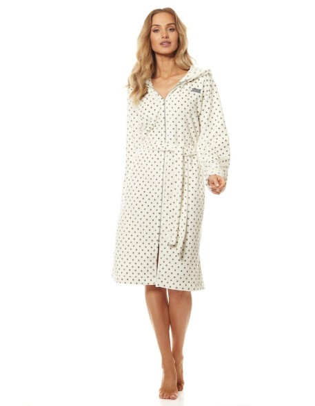 Bathrobe ladies' na zipper with hood L&L ZPPR 9156
