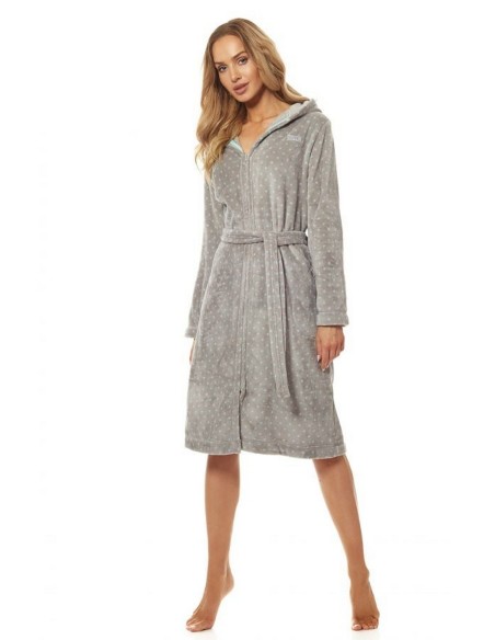 Bathrobe ladies' na zipper with hood L&L ZPPR 9156