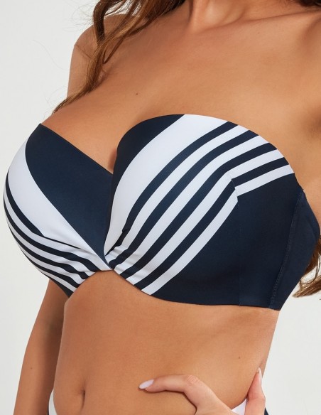 Bra bathing strapless padded Krisline Blue Mare mhm