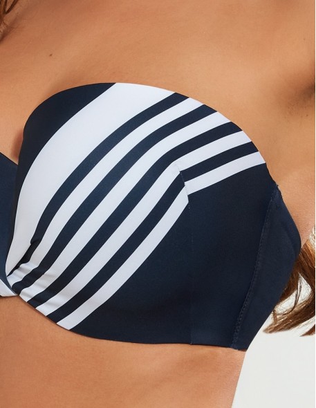 Bra bathing strapless padded Krisline Blue Mare...
