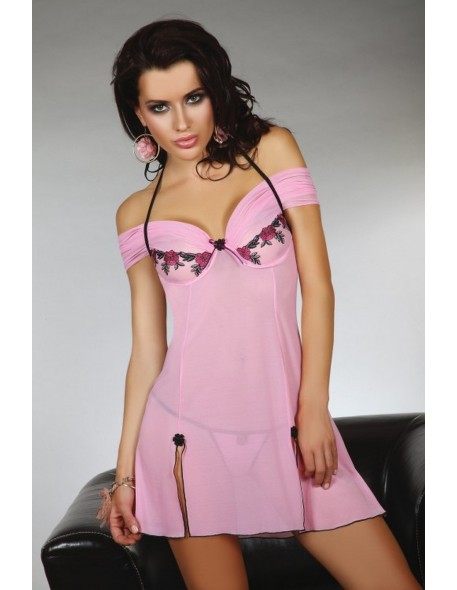 Chameli t-shirt night with thongs pink, Livia...