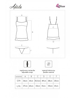 Adsila koszulka nocna ze stringami czarna, Livia Corsetti... 2