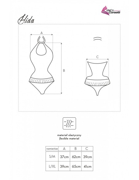 Hida body erotyczne srebrne, Livia Corsetti lc 8090