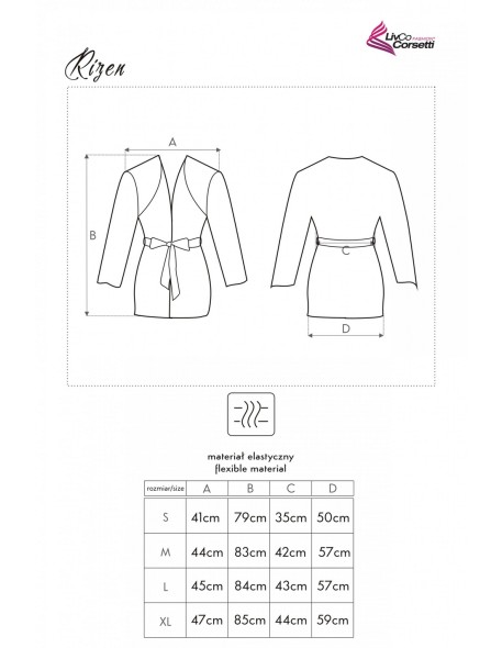 Rizen bathrobe ladies' short pink, Livia...