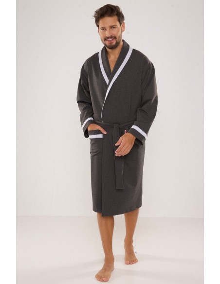 Bruno bathrobe male with collar m-2xl, De Lafense 564