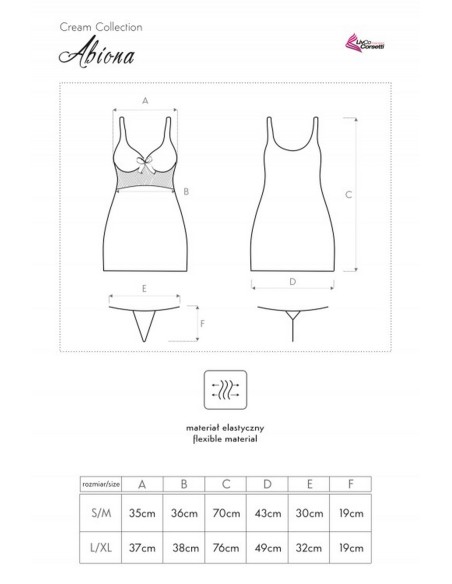 Abiona t-shirt night with thongs, Livia Corsetti lc 90212