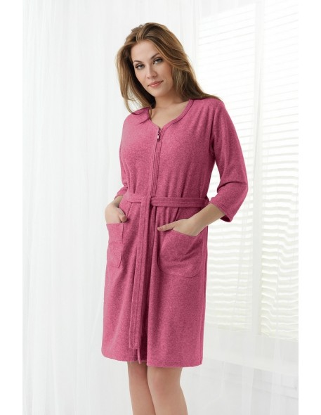 Bathrobe ladies' bawełniany na zipper Dorota...