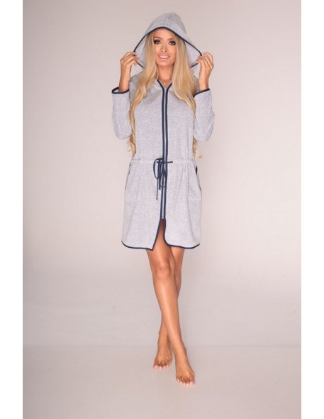 Desiree bathrobe ladies' with hood na zipper s-2xl, De Lafense 313