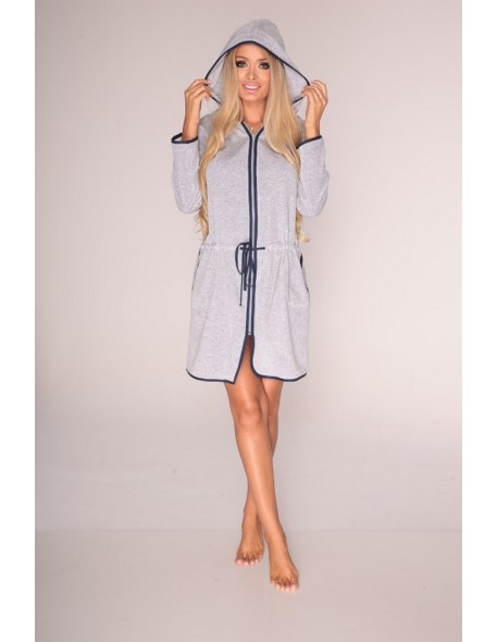 Desiree bathrobe ladies' with hood na zipper...